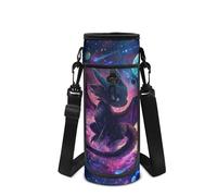 Howilath Borsa a tracolla per bottiglia d'acqua spaziale con tracolla, Drago spaziale viola, Zaino per bambini