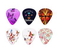 Howilath Butterfly - Plettri in celluloide di alta qualità, con farfalle e farfalle, adatti per chitarra/chitarra elettrica/basso/ukulele (plettri colorati in ABS per chitarra)