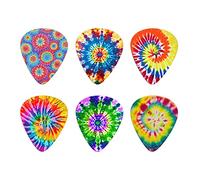 Howilath Colroful Tie-dye Rainbow Spiral Mandala Premium ABS Picks per chitarre acustiche elettriche bassi o ukulele, spessore 0,96 mm