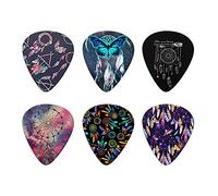 Howilath Dreamcatcher - Plettri per chitarra, in plastica ABS, con piume, idea regalo perfetta per chitarra e amante