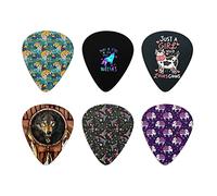 Howilath Fashion Animal - Set di 6 plettri per chitarra, motivo: tigre, lupo di mucca, elefante, in ABS, regalo perfetto per chitarra e amante