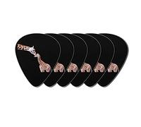 Howilath Giraffe - 6 plettri pesanti in celluloide di alta qualità, adatti per chitarra/chitarra elettrica/basso/ukulele (plettri colorati in ABS per chitarra)