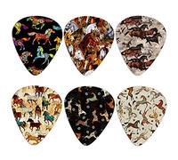 Howilath Indian War Horse Tribal, 6 plettri per chitarra, in ABS, ideali come regalo perfetto per chitarra e amante