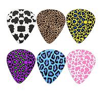 Howilath Leopard Cow Spot plettri per chitarra, 6 plettri per chitarra (0,96 mm), regalo perfetto per lui e per lei