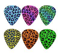 Howilath Leopard Spot 6 plettri pesanti in celluloide di alta qualità, adatti per chitarra elettrica, acustica o basso 0,96 mm