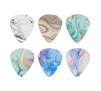 Howilath Marble Print - Plettri per chitarra, design vivace, 6 plettri per chitarra (0,96 mm), regalo perfetto per lui e per lei