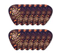 Howilath, materiale ABS a spirale, astratto, strisce arancioni, stampa Funky Vivid per chitarra acustica elettrica e base, 12 pezzi