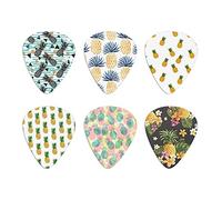 Howilath Pineapple 6 plettri pesanti per chitarra Tropical Fruit Funny Premium in celluloide adatto per chitarra elettrica, acustica o basso 0,96 mm