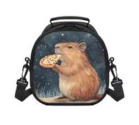 Howilath Pizza Capybara Lunch Box per la scuola Piccolo Lunchbox Kit Pasto Bambini Rientro a Scuola Borsa per il pranzo Contenitore per alimenti