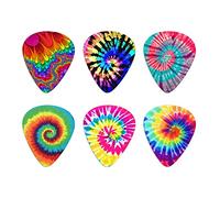 Howilath - Plettri per chitarra 3D Tie-dye Rainbow a spirale in ABS per chitarra elettrica, acustica o basso, 0,96 mm Acustico elettrico