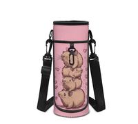 Howilath Portabottiglie per bambini Capybara per passeggiare scuola sport, Jenga Capibara, Zaino per bambini