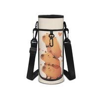 Howilath Portabottiglie per bambini Capybara per passeggiare scuola sport, Jenga Capybara Beige, Zaino per bambini