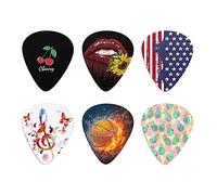 Howilath Punk Art - Plettri in celluloide di alta qualità, adatti per chitarra/chitarra elettrica/basso/ukulele (plettri colorati in ABS)