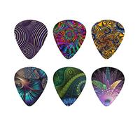 Howilath Punk astratto 6 plettri per chitarra varietà, ABS Heavy Cool Picks regalo perfetto per chitarra e amante pesanti plettri in celluloide di alta qualità
