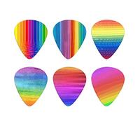 Howilath Rainbow - Set di 6 plettri per chitarra, set di 6 plettri Harmony Premium