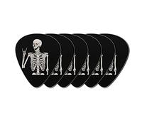 Howilath Rock & Roll Never Die 6 Heavy Gauge ABS Plettri per chitarra Heavy Cool Skull Rock, regalo perfetto per chitarra e amante
