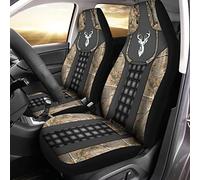 Howilath Set di 2 coprisedili universali per auto, motivo cervo, per camion, veicoli, accessori per auto