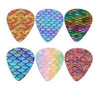 Howilath - Set di 6 plettri per chitarra elettrica acustica e base