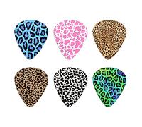 Howilath - Set di 6 plettri per chitarra leopardati, in plastica ABS, ideali come regalo perfetto per chitarra e amante