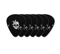 Howilath Skull Butterfly - Plettri per chitarra acustica, elettrica o basso, 0,96 mm, regalo unico per basso, 6 pezzi