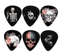 Howilath Skull Rock & Roll Plettro per chitarra elettrica, acustica o basso, 0,96 mm, Plettro Harmony Premium