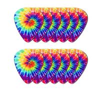 Howilath Tie-dye Rainbow Spiral ABS Materiale Vivid Printing, per chitarra acustica elettrica e base 12 PZ