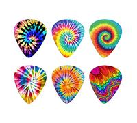 Howilath Tie-dye Spirale 6 Heavy Gauge ABS Plettri per chitarra Heavy Cool Picks Regalo perfetto per chitarra e amante