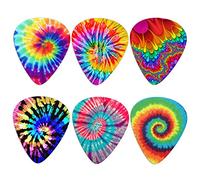Howilath Tie-dye Spirale Colroful Premium ABS Picks per chitarre acustiche elettriche bassi o ukulele, spessore 0,96 mm