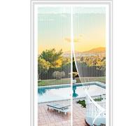 HOWIN Zanzariera Magnetica, Tenda Zanzariera Porta Finestra 120x240CM, Zanzariere Magnetiche Per Porte Finestre (Bianco)