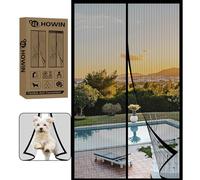 HOWIN Zanzariera Magnetica, Tenda Zanzariera Porta Finestra 95x210CM, Zanzariere Magnetiche Per Porte Finestre (Nero)