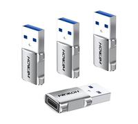 HOWJIM Adattatore da USB a USB C, 4 pezzi, USB 3.0, ricarica rapida 5 Gbps, trasferimento dati, da USB C femmina a USB A maschio, cavo di ricarica per M-acBook Pad Pro Phone 15/16/17 G, smartphone
