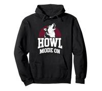 Howl Mode On Husky in Forte Stile Grafico Felpa con Cappuccio