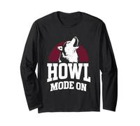 Howl Mode On Husky in Forte Stile Grafico Maglia a Manica
