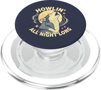 Howlin All Night Long Wolf Lover Night - Maglietta a maniche corte PopSockets PopGrip per MagSafe