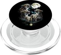 Howling 3 Cheetah To Moon Vintage Retro Style Grafica anni '90 PopSockets PopGrip per MagSafe