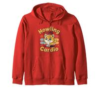 Howling Is My Cardio - Simpatico Design con Cane Felpa con Cappuccio