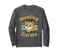 Howling Is My Cardio - Simpatico Design con Cane Maglia a Manica