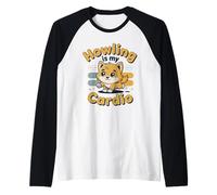 Howling Is My Cardio - Simpatico Design con Cane Maglia con Maniche Raglan