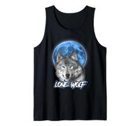 Howling Lone Wolf On Moon Animal Funny Wolves Lover Canotta