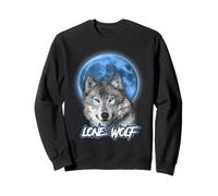 Howling Lone Wolf On Moon Animal Funny Wolves Lover Felpa