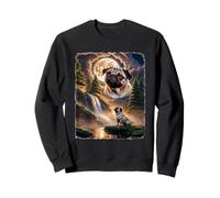 Howling Moon Pug Majestic Dog Vintage Moon Animals Felpa