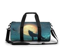 Howling Wolf at The Moon - Borsone sportivo da palestra, da viaggio, leggero, per uomo e donna, Stile:, 17.7in/9in/9in, MHXYZHW