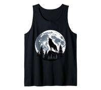 Howling Wolf Full Moon Moon Litlit Lones Night Forest Canotta