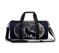 Howling Wolf Moon Night Borsa da palestra portatile per donne e uomini borsone da viaggio per sport con stampa divertente borsa da yoga