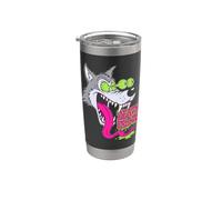 "Howling Wolf" Retro Biker Lowbrow Wolves Rockabilly 50s Bicchiere termico in acciaio inox doppia parete