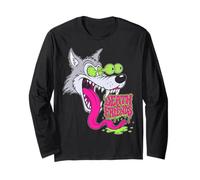 Howling Wolf Retro Biker Lowbrow Wolves Rockabilly 50s Maglia a Manica