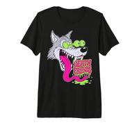 Howling Wolf Retro Biker Lowbrow Wolves Rockabilly 50s Maglietta Premium