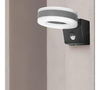 HOWLIT LED Lampade Da Esterno Con sensore di movimento esterno e interno LUX controllo dell'intensità della luce e impostazione del tempo di illuminazione TIME IK 10 (Grigio) (Livello)