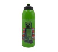 HOX Minecraft - Borraccia sportiva da 907,2 ml, con chiusura a strappo, con licenza ufficiale, senza BPA, a prova di perdite e adatta ai bambini, verde