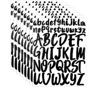 Hoxfly 8 fogli Nero Adesivi Lettere Alfabeto Grandi, Adesivi Murali Lettere, Alfabeto Grandi Lettere Autoadesive, Stickers Lettere Adesive, Adesivi Murali Lettere per Scrapbooking, Letters Sticker